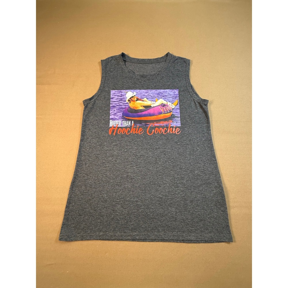VTG Women's Tank Top Alan Jackson Hotter‎ Than A Hoochie Coochie Size M